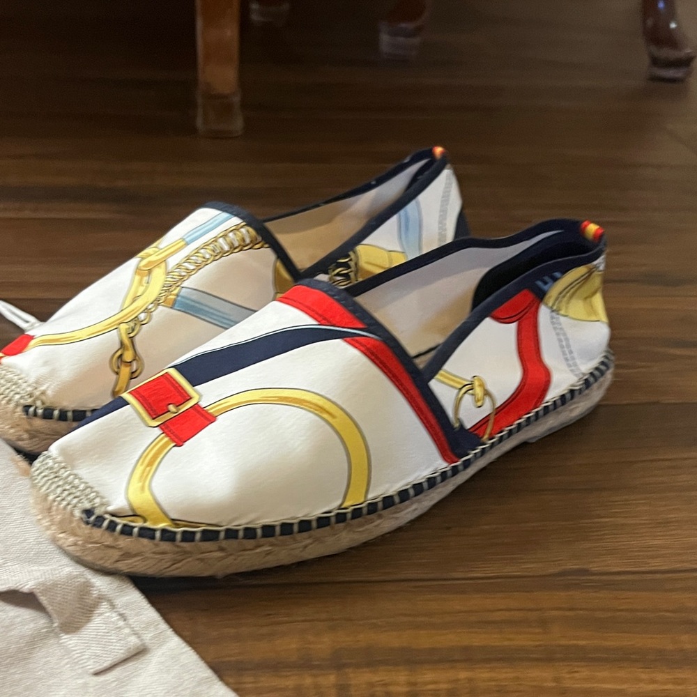RESPOKE Elegant Designer Flats with Nautical Print
